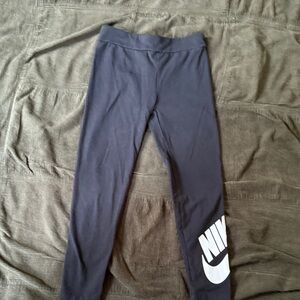 Nike Black Leggings with White Logo
